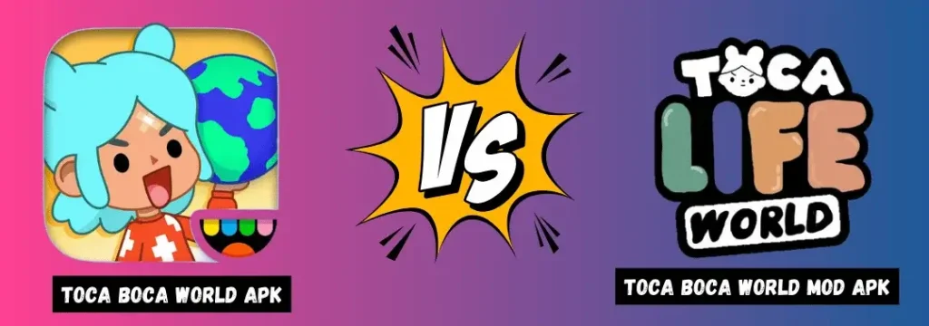 Comparison Between Regular and Mod Version Of Toca Boca World